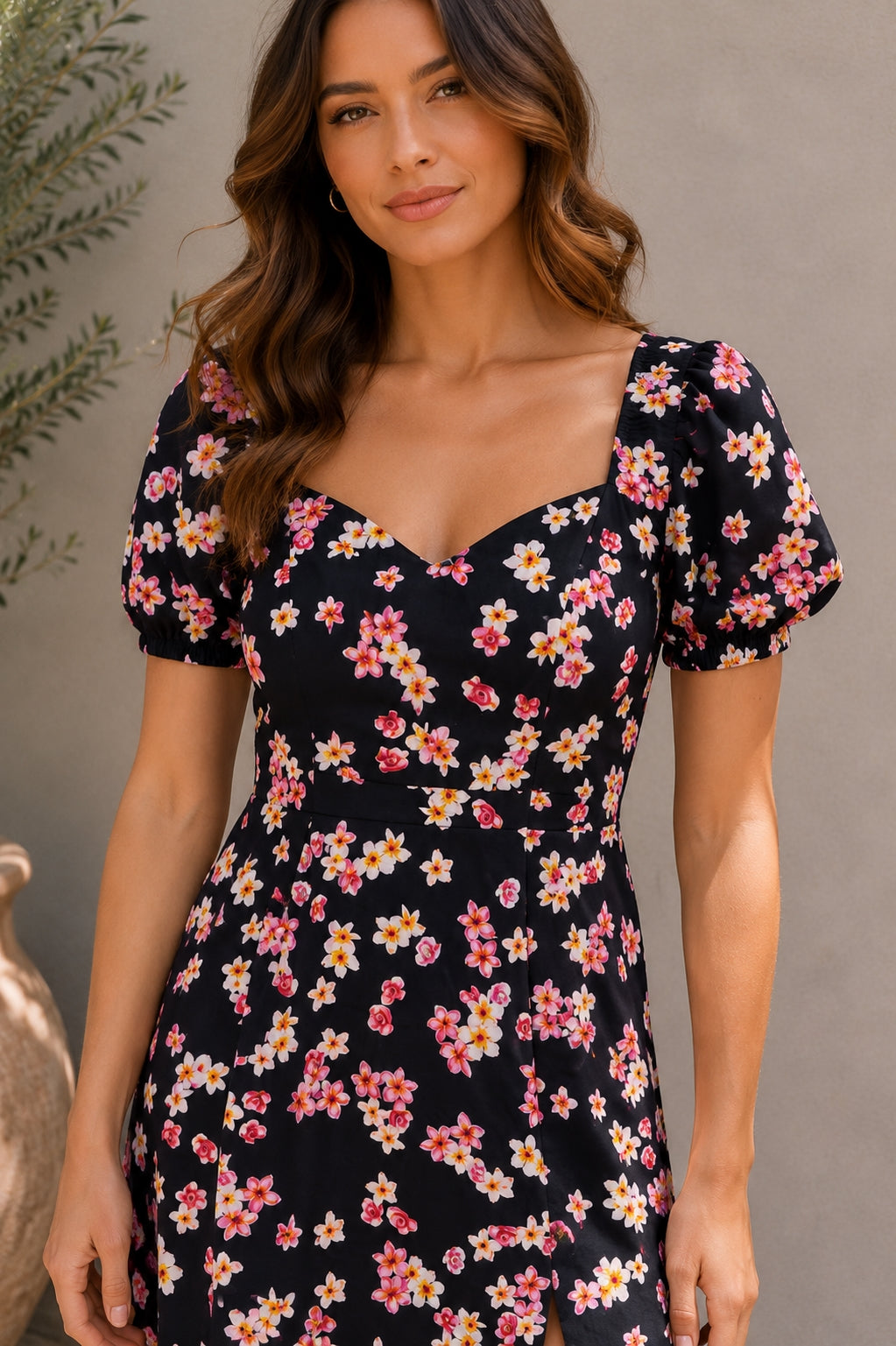 Women A-line Black Midi/Calf Length Dress