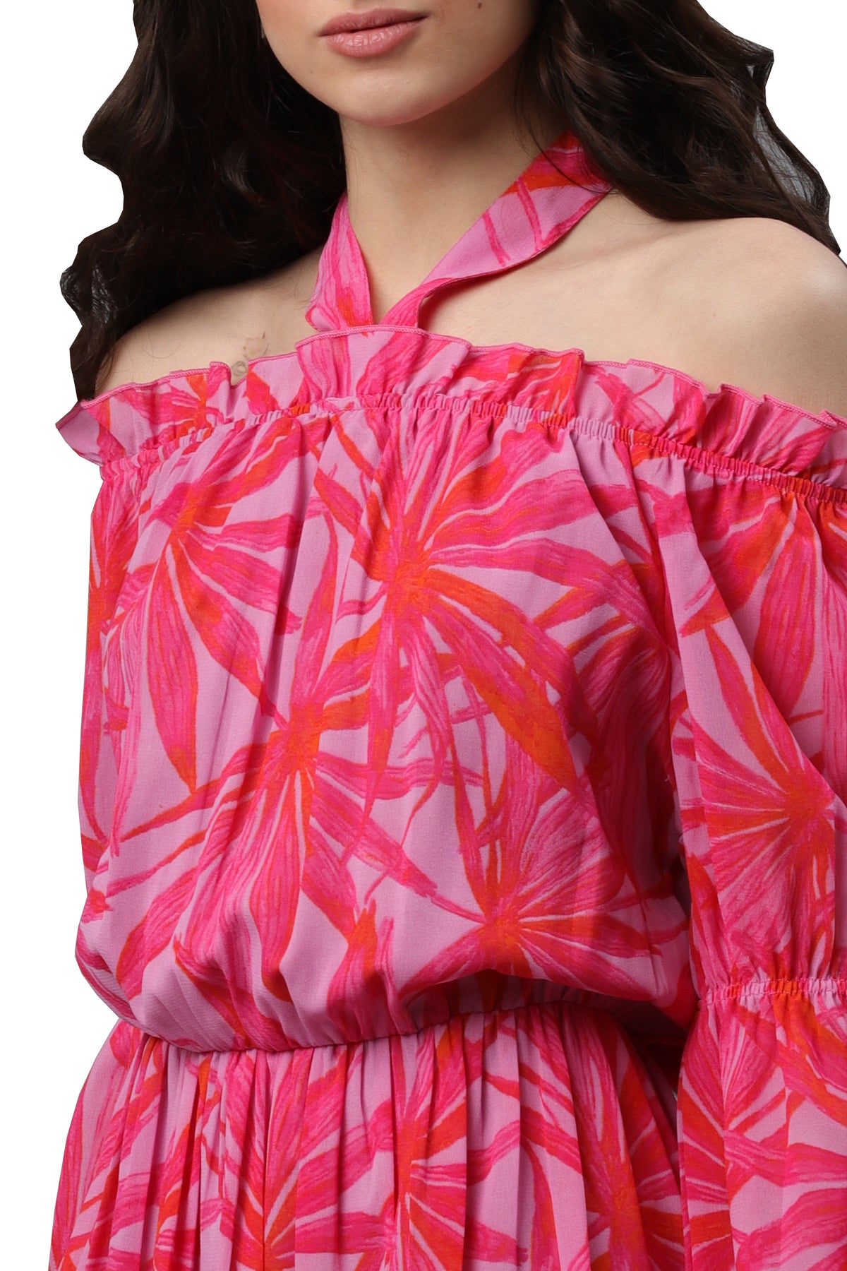 Women A-line Pink Mini/Short Dress
