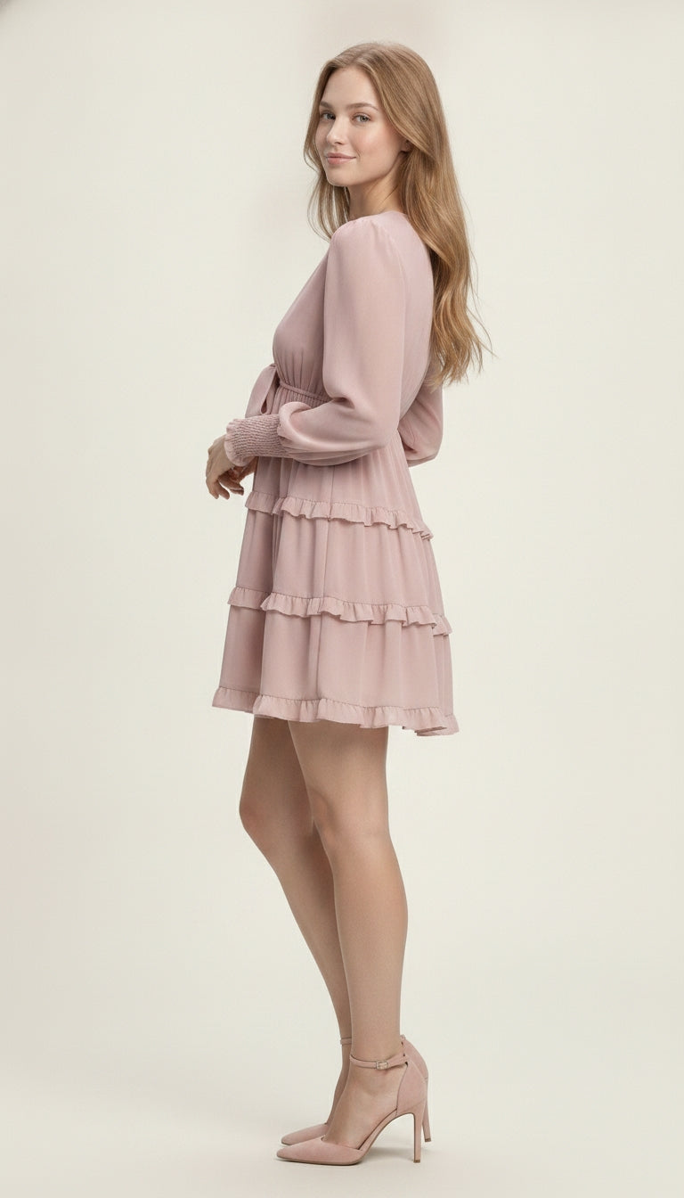 Women Fit and Flare Pink Midi/Calf Length Dress