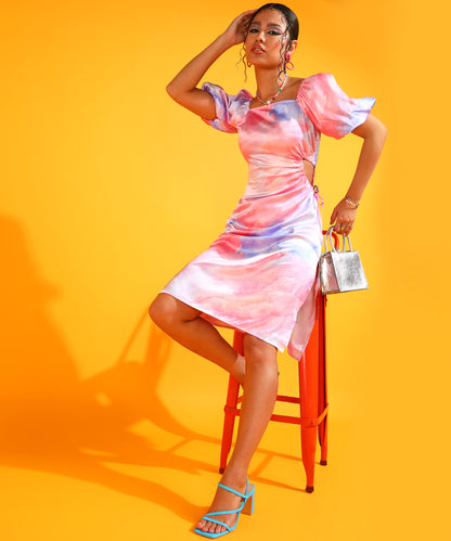 Women Bodycon Pink, White, Dark Blue Mini/Short Dress