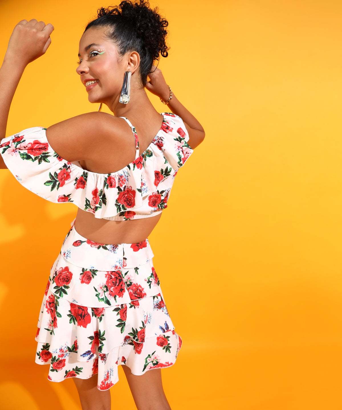 Women Fit and Flare Multicolor Mini/Short Dress