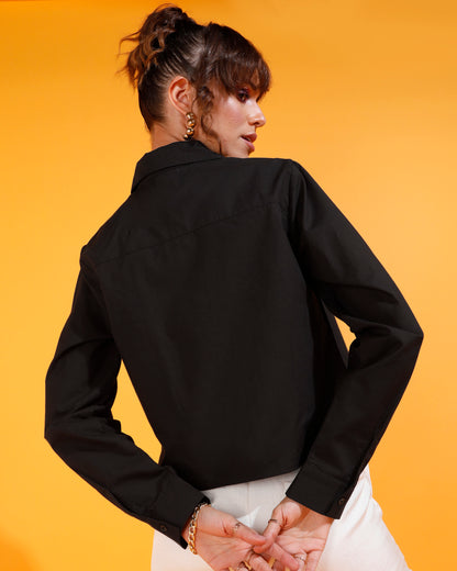 Women Regular Fit Solid Casual Shirt