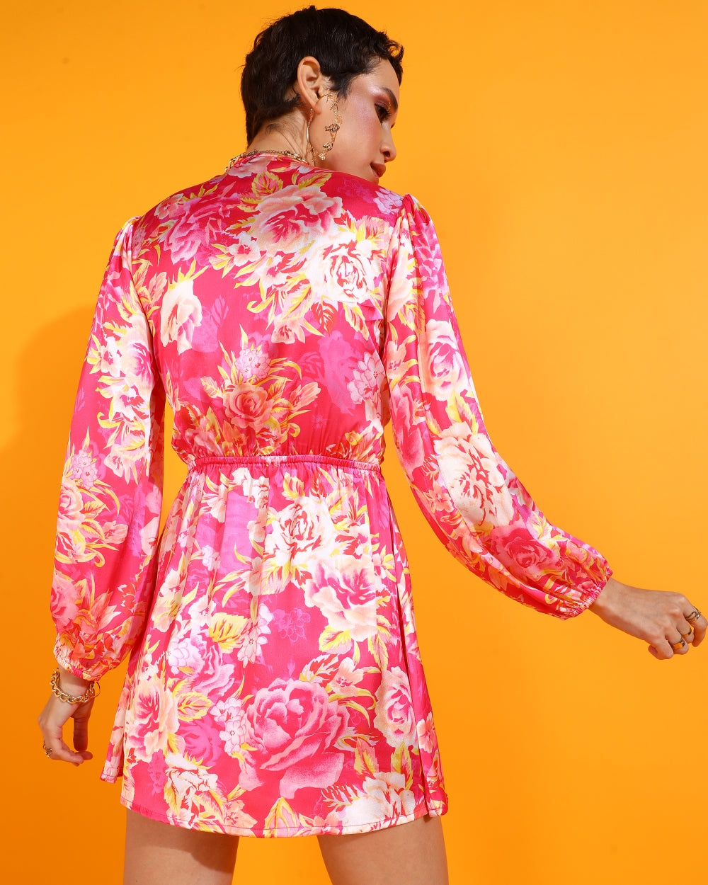 Women Bodycon Pink Mini/Short Dress