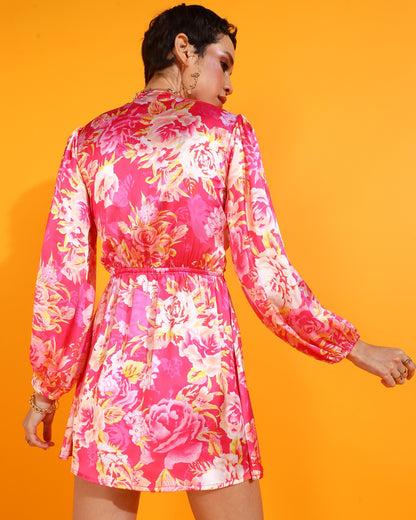 Women Bodycon Pink Mini/Short Dress
