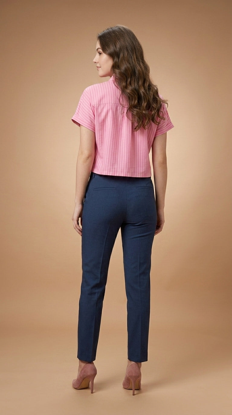 Casual Regular Sleeves Solid Women Pink Top