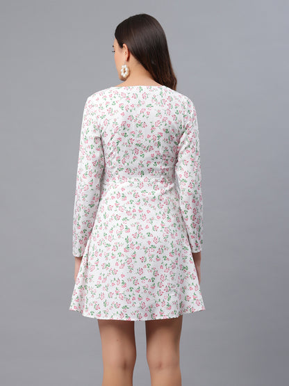 Women A-line Multicolor Above Knee/Mid Thigh Length Dress