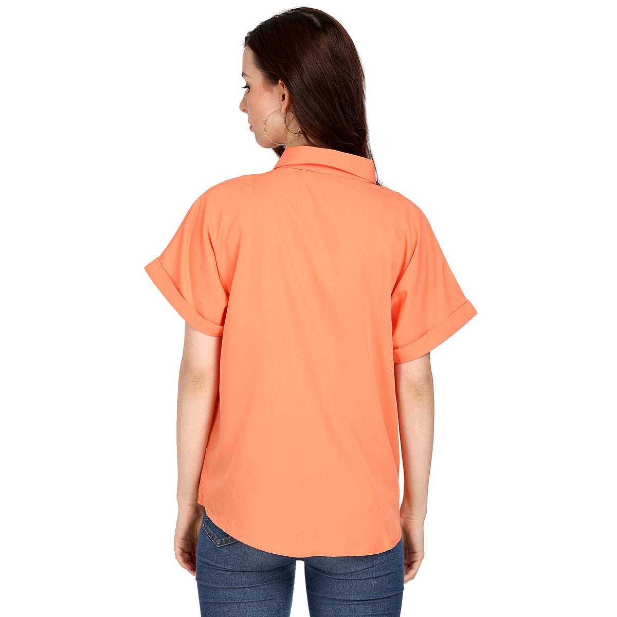 Women Regular Fit Solid Button Down Collar Casual Shirt