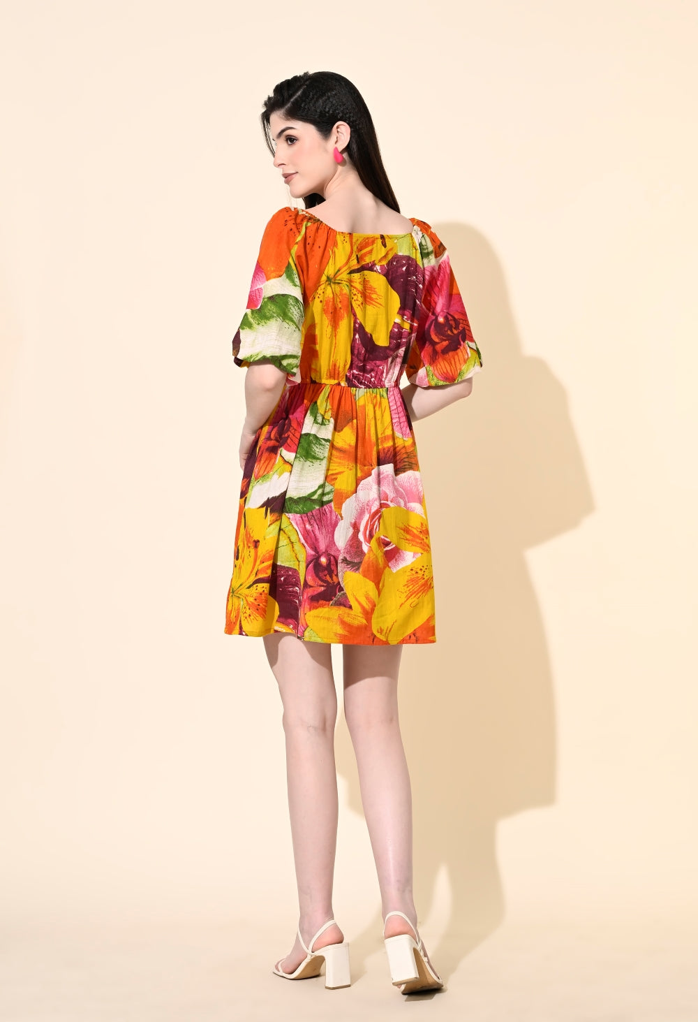 Women A-line Multicolor Mini/Short Dress