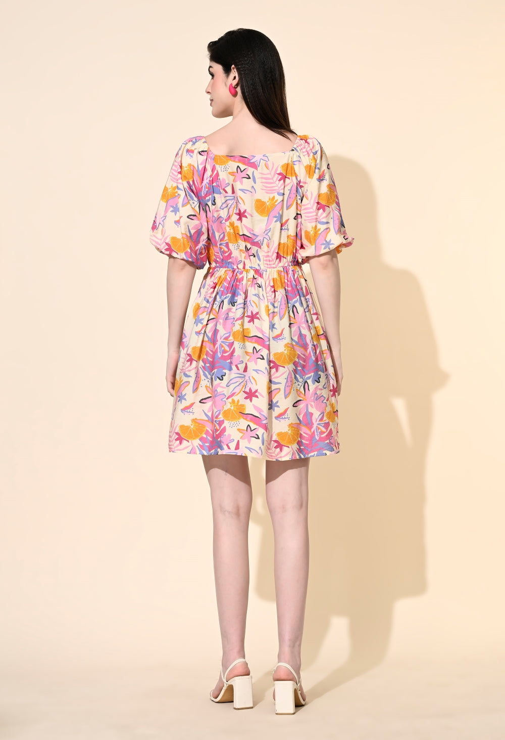 Women A-line Pink Mini/Short Dress