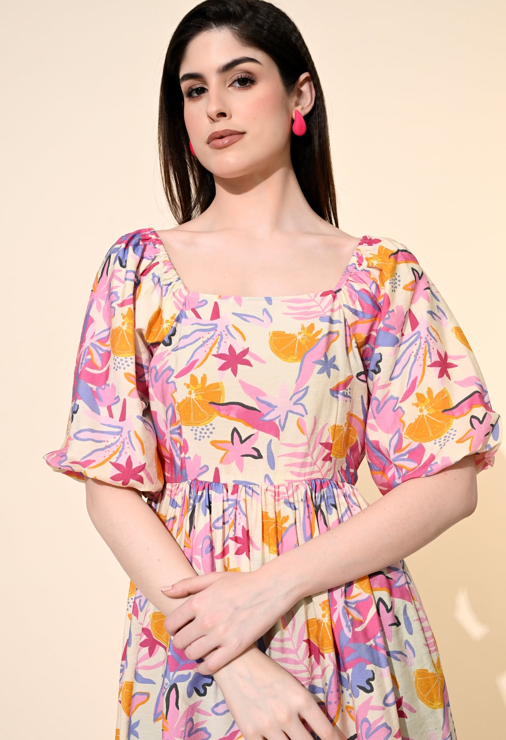 Women A-line Pink Mini/Short Dress