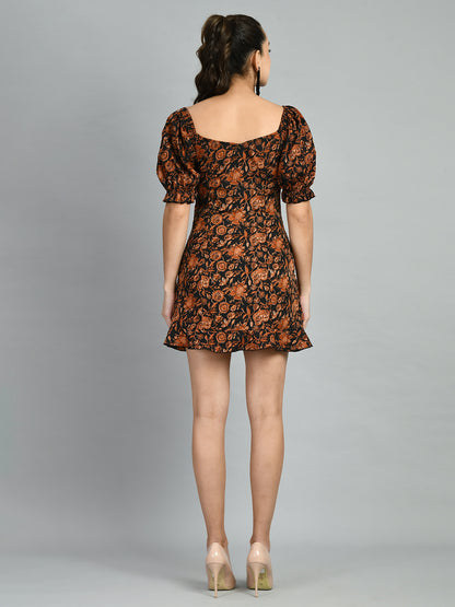 Women Sheath Black, Brown Mini/Short Dress