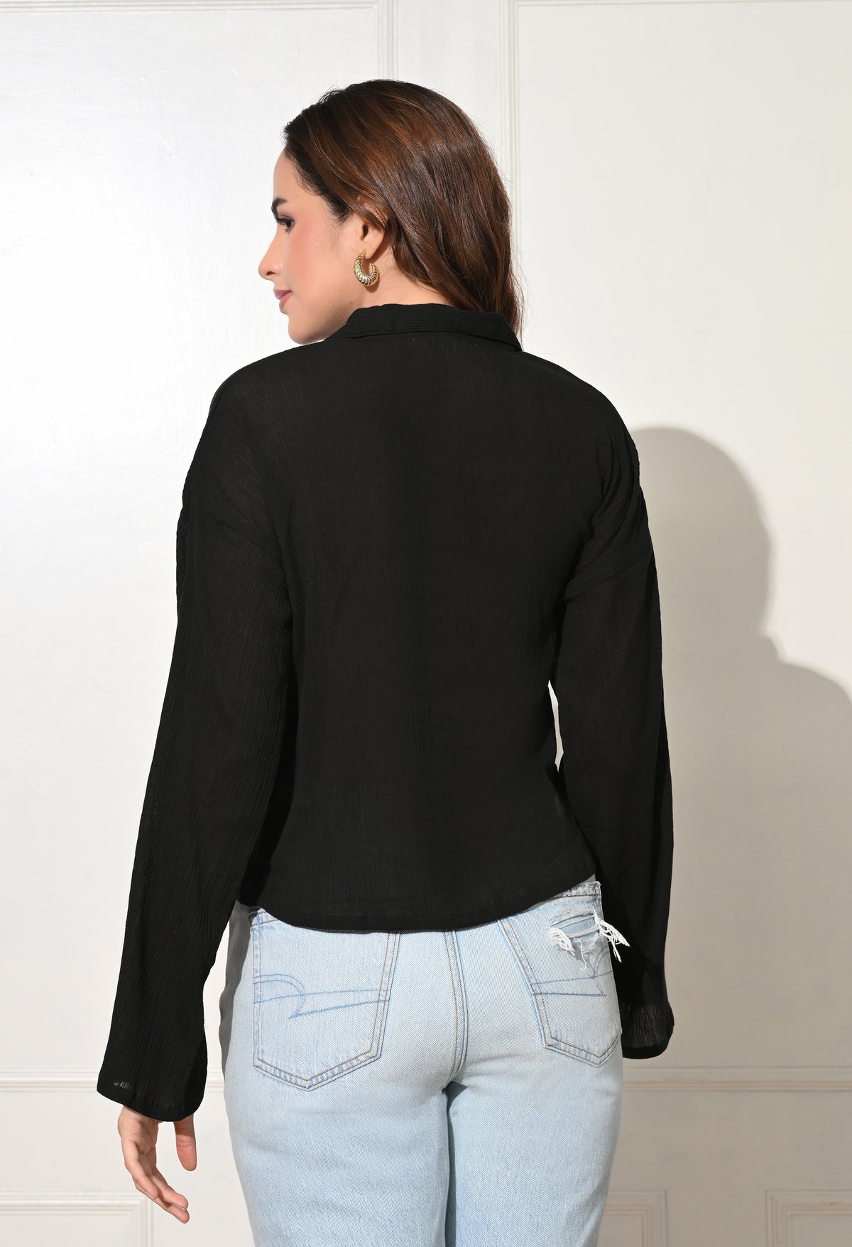 Women Regular Fit Solid Party Shirt