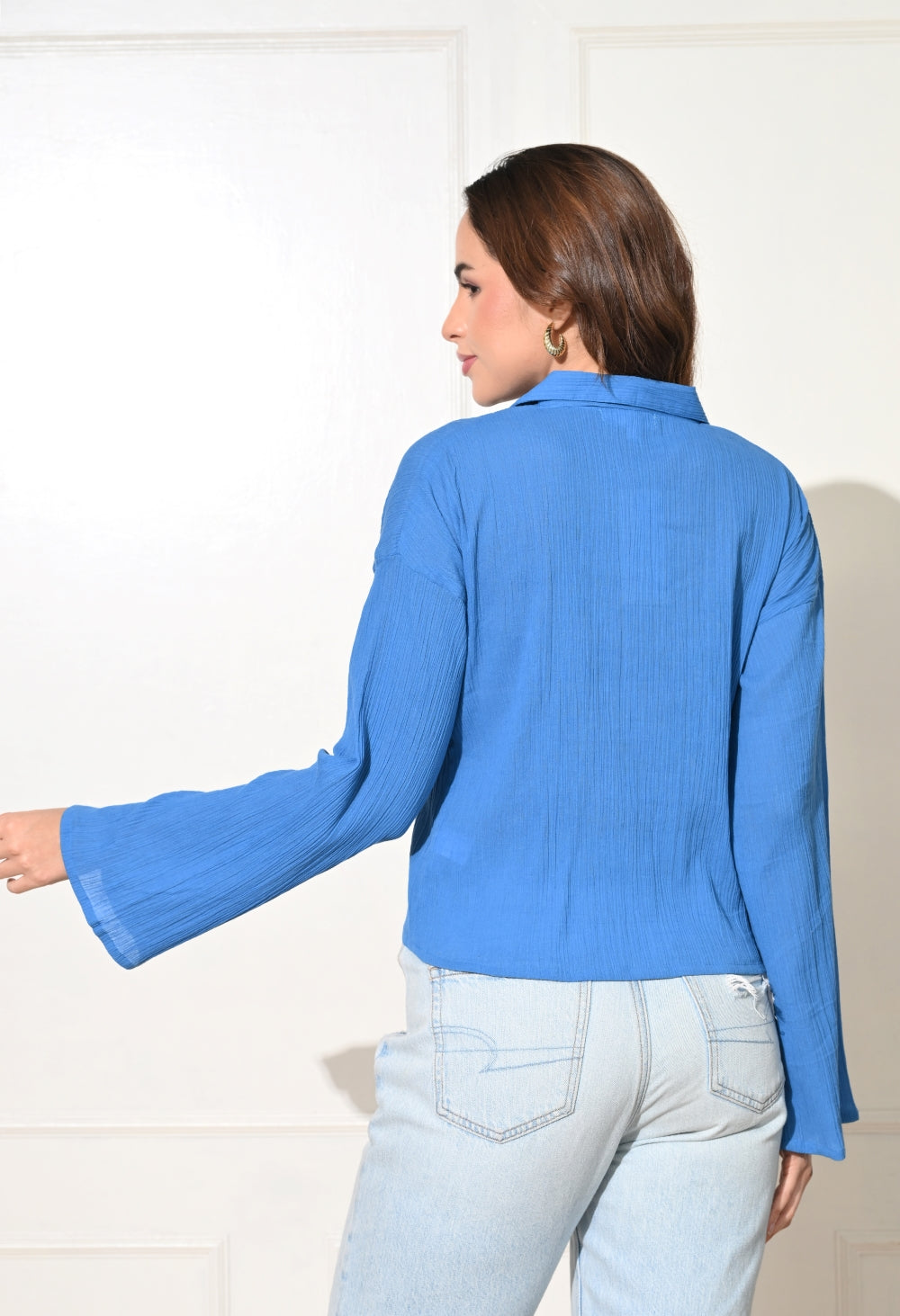 Women Regular Fit Solid Party Shirt