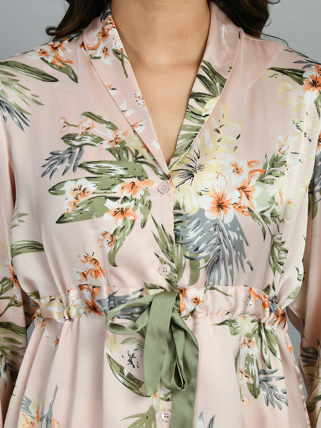 Women Shirt & Pyjama set Pink Printed