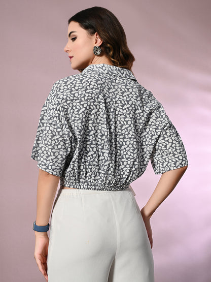 Women Slim Fit Printed Casual Shirt