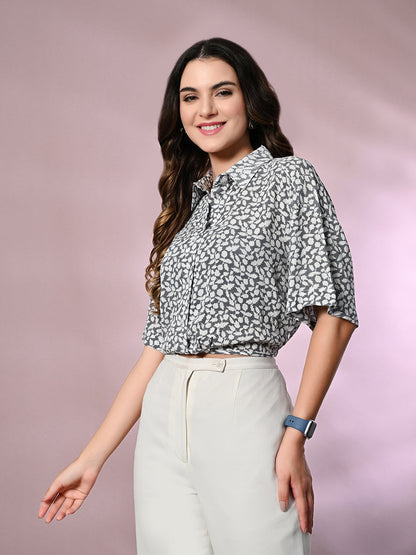 Women Slim Fit Printed Casual Shirt