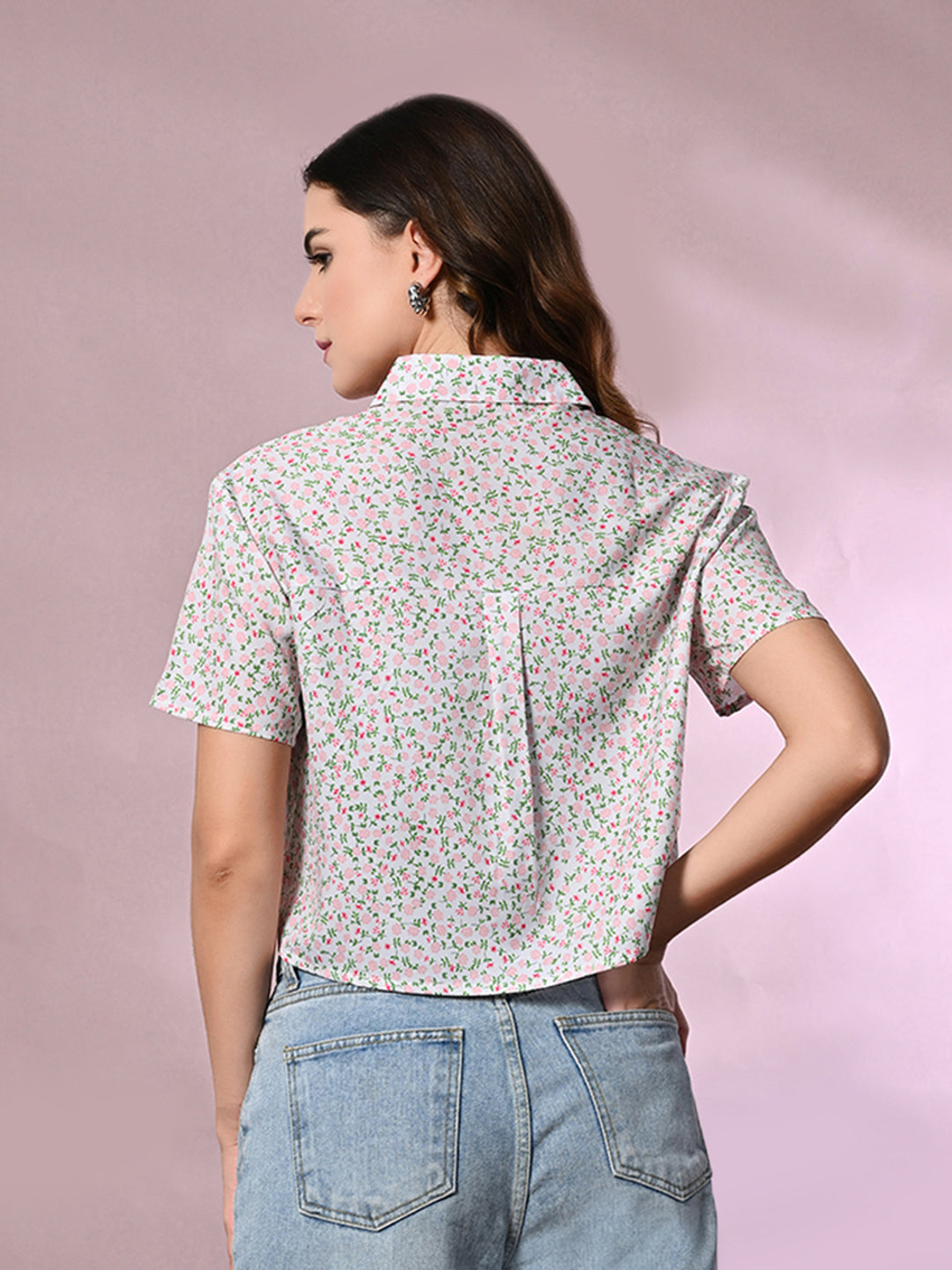 Women Regular Fit Solid Button Down Collar Casual Shirt