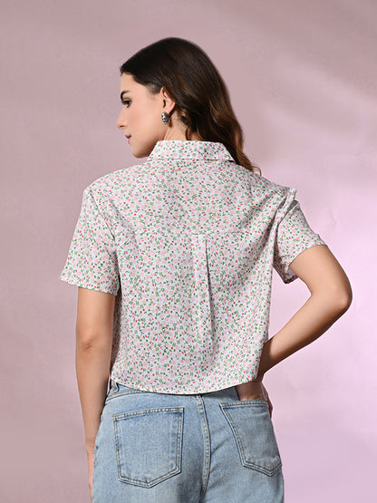 Women Regular Fit Solid Button Down Collar Casual Shirt