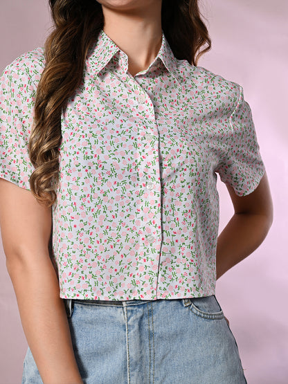 Women Regular Fit Solid Button Down Collar Casual Shirt