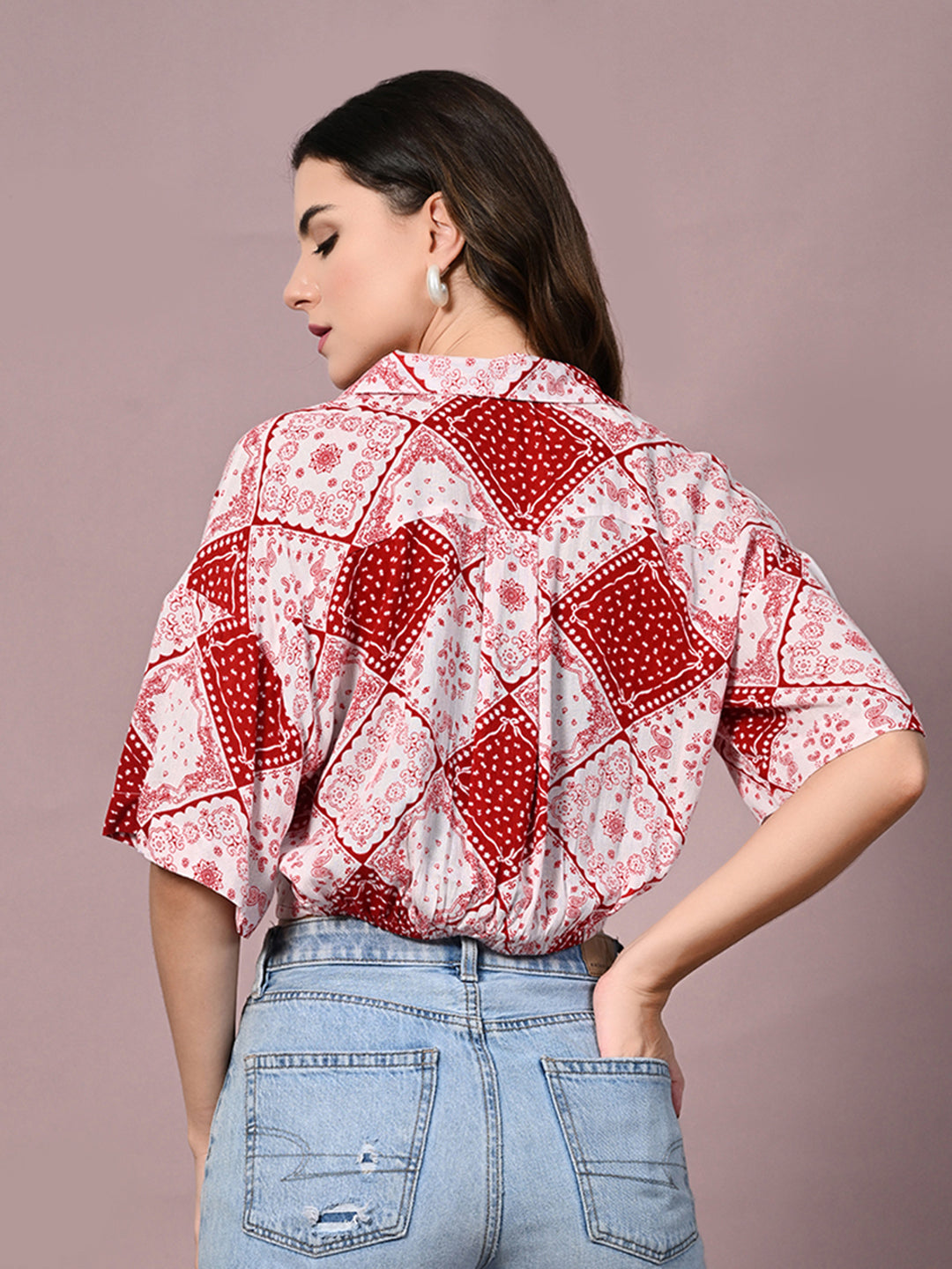 Women Slim Fit Printed Casual Shirt