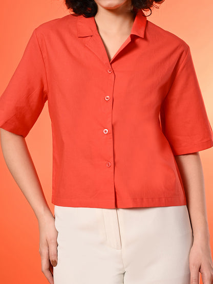 Women Regular Fit Solid Casual Shirt