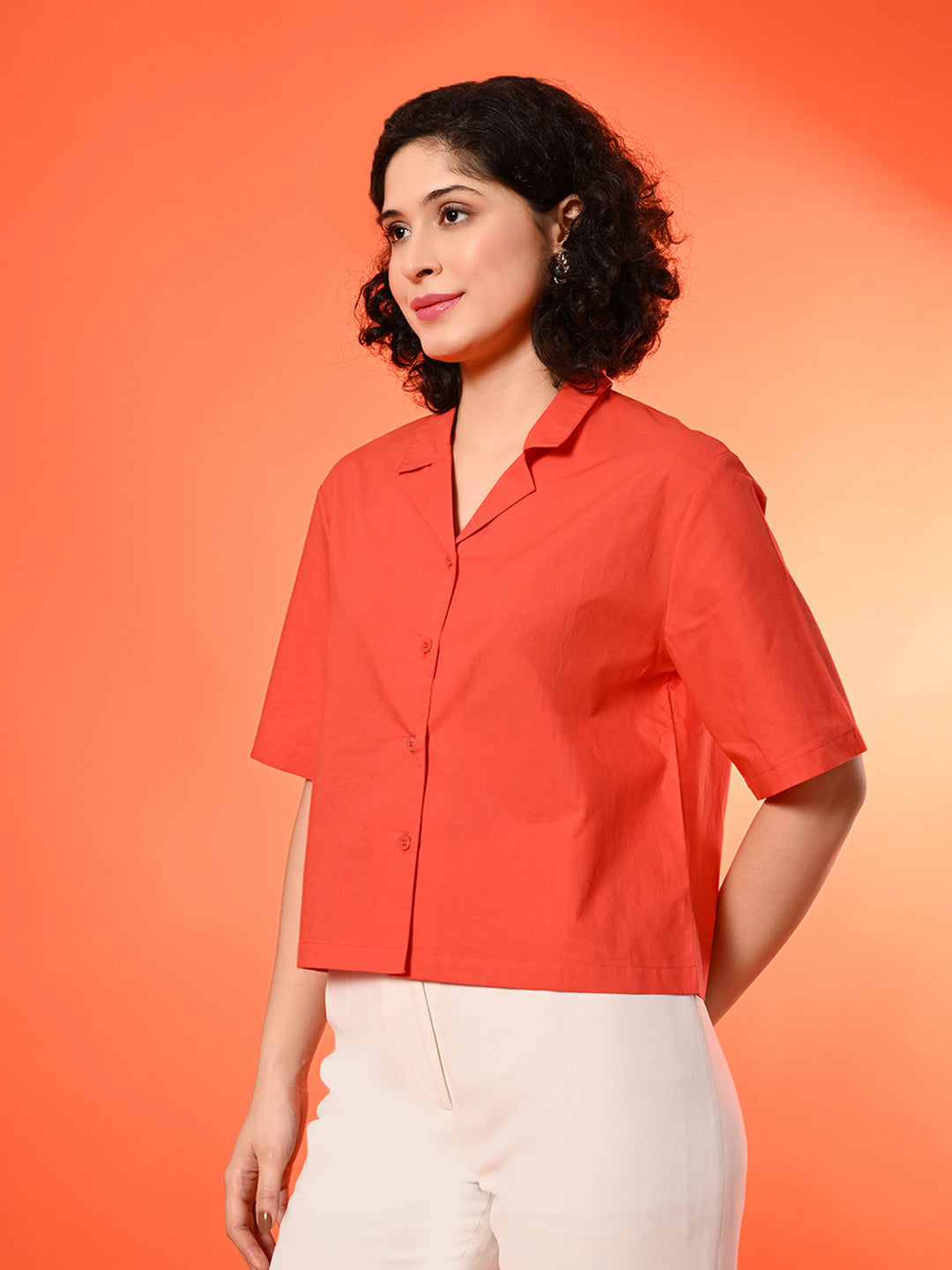 Women Regular Fit Solid Casual Shirt