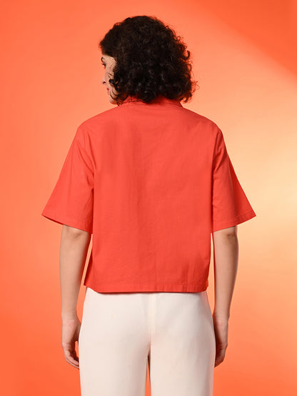 Women Regular Fit Solid Casual Shirt