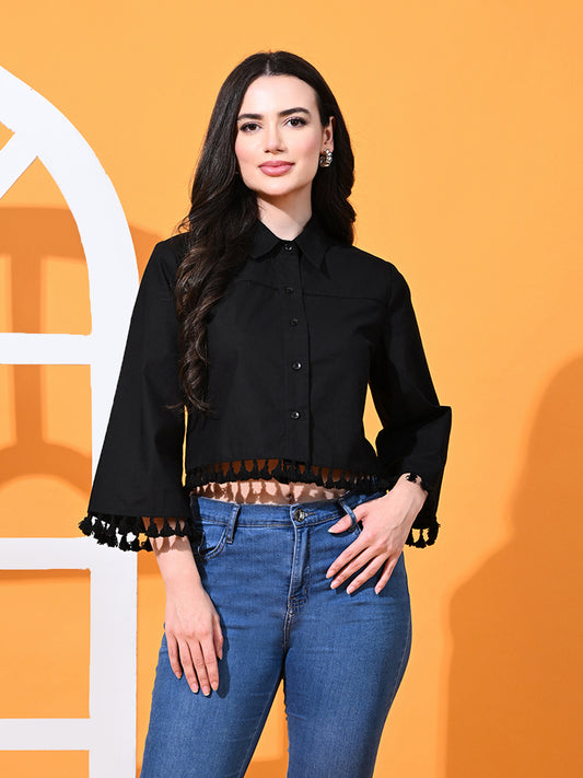 Women Relaxed Fit Solid Casual Shirt