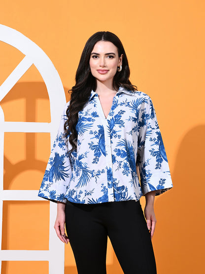Women Oversized Fit Printed Casual Shirt