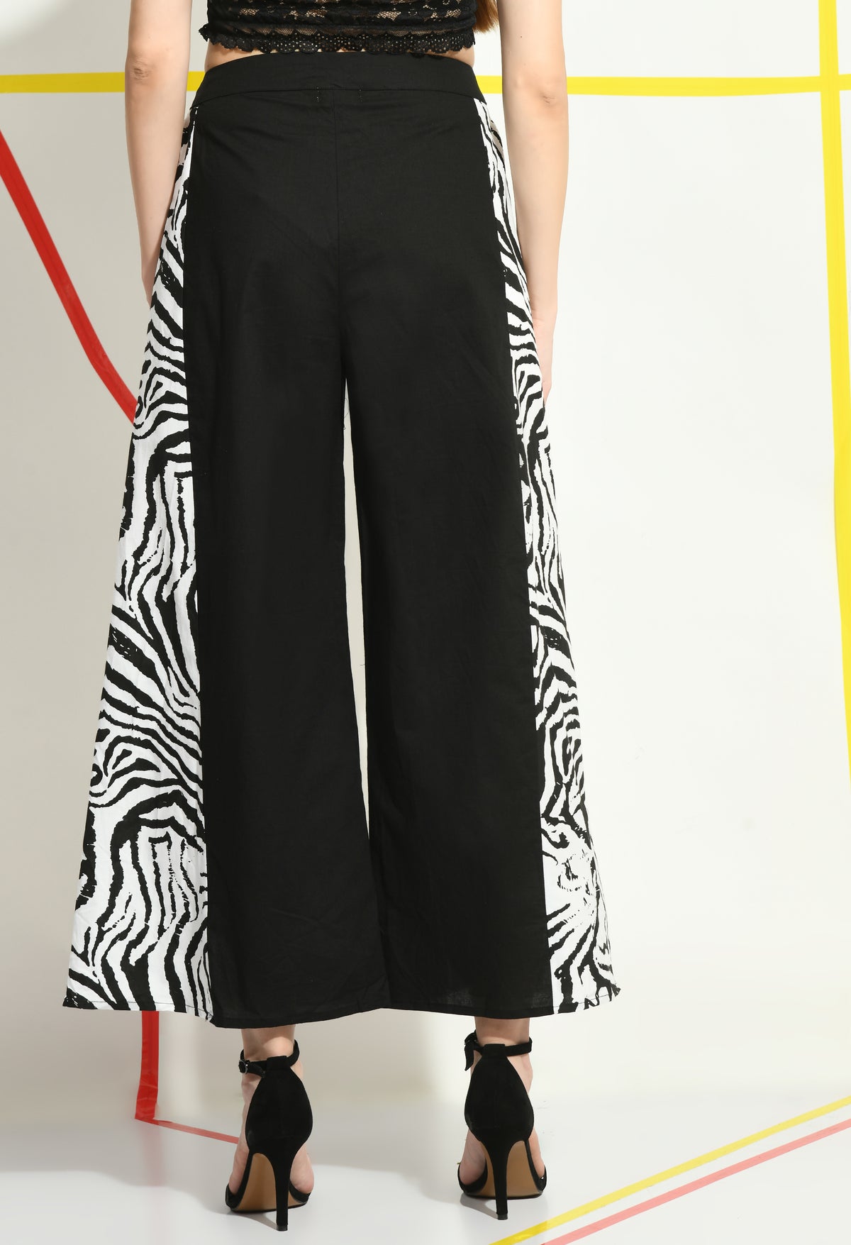 Women Regular Fit Black Pure Cotton Trousers