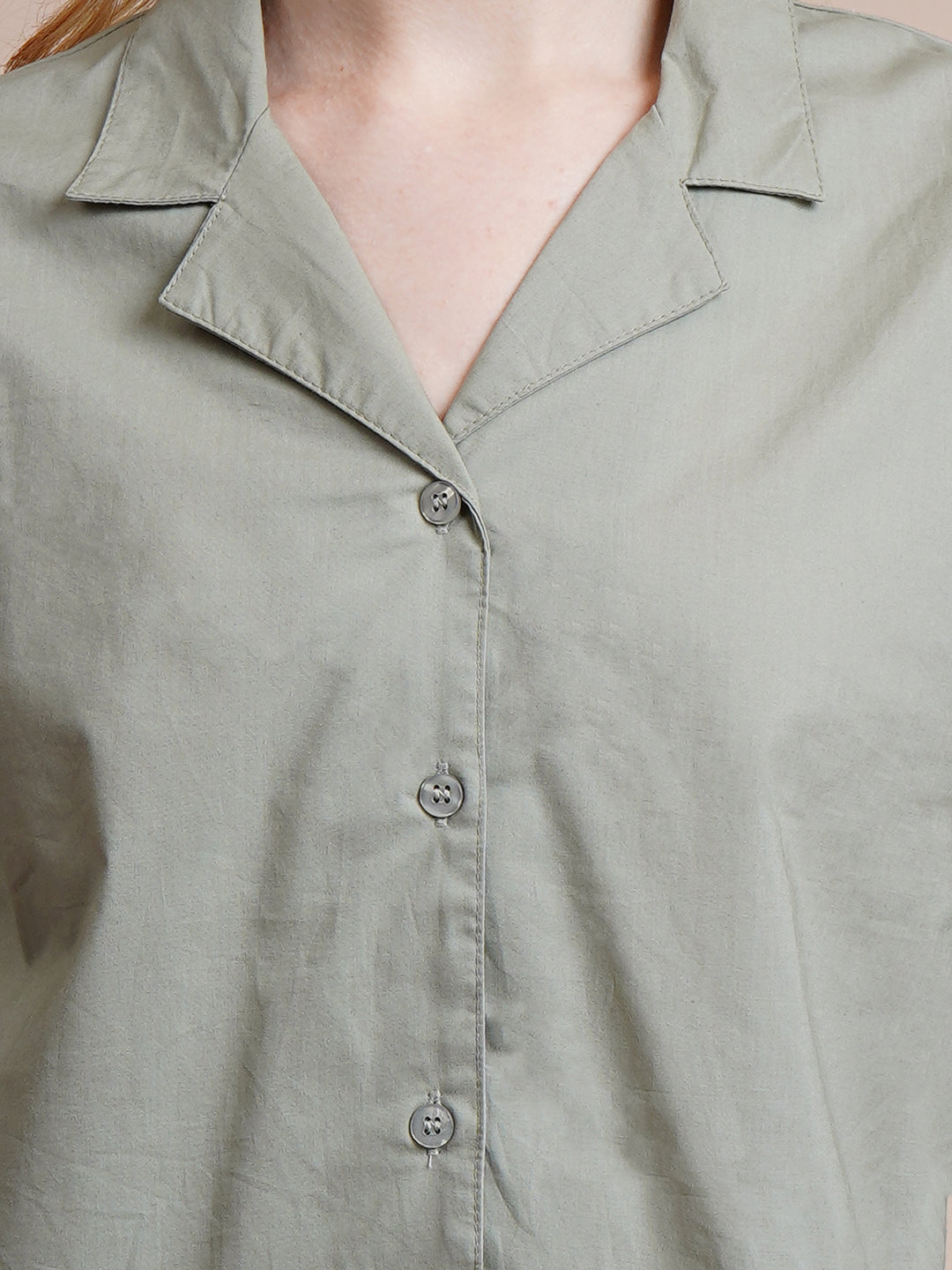 Women's Sage Green Boxy Top