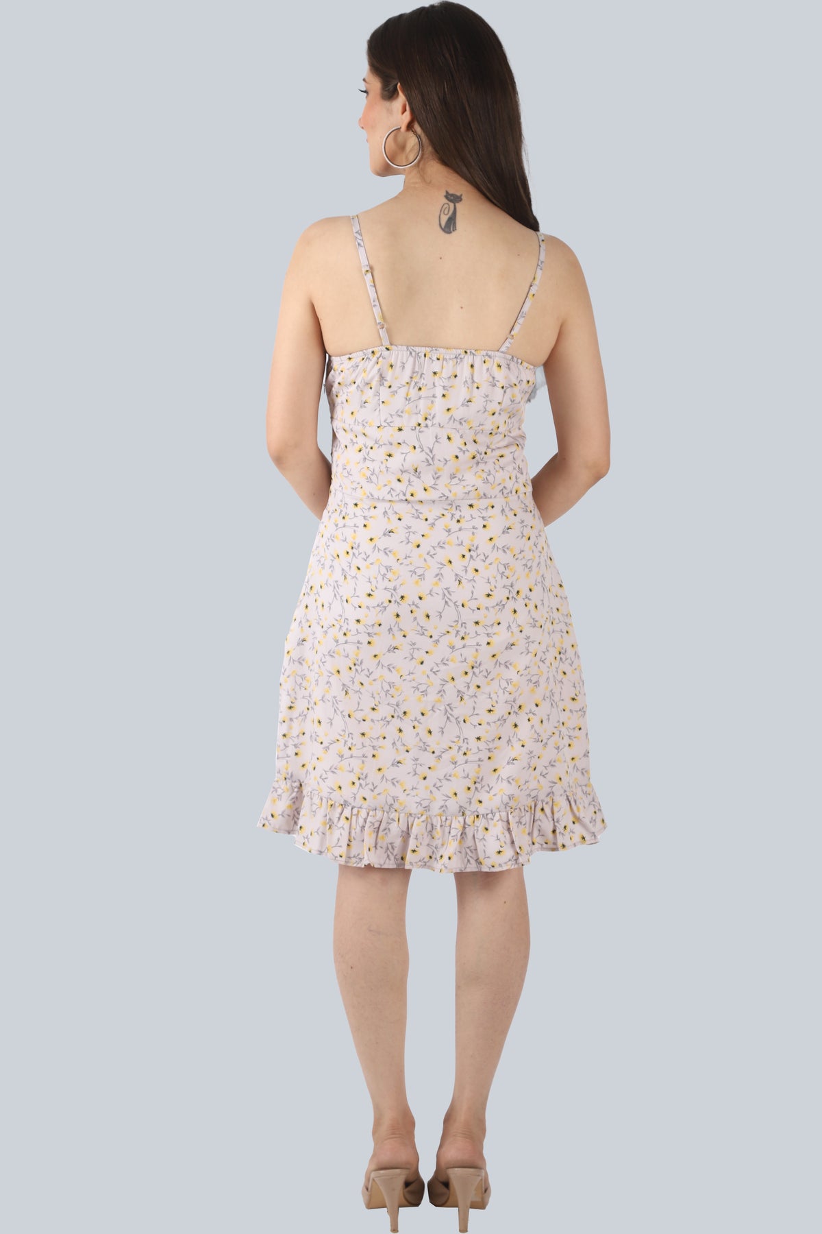 Women A-line White Mini/Short Dress