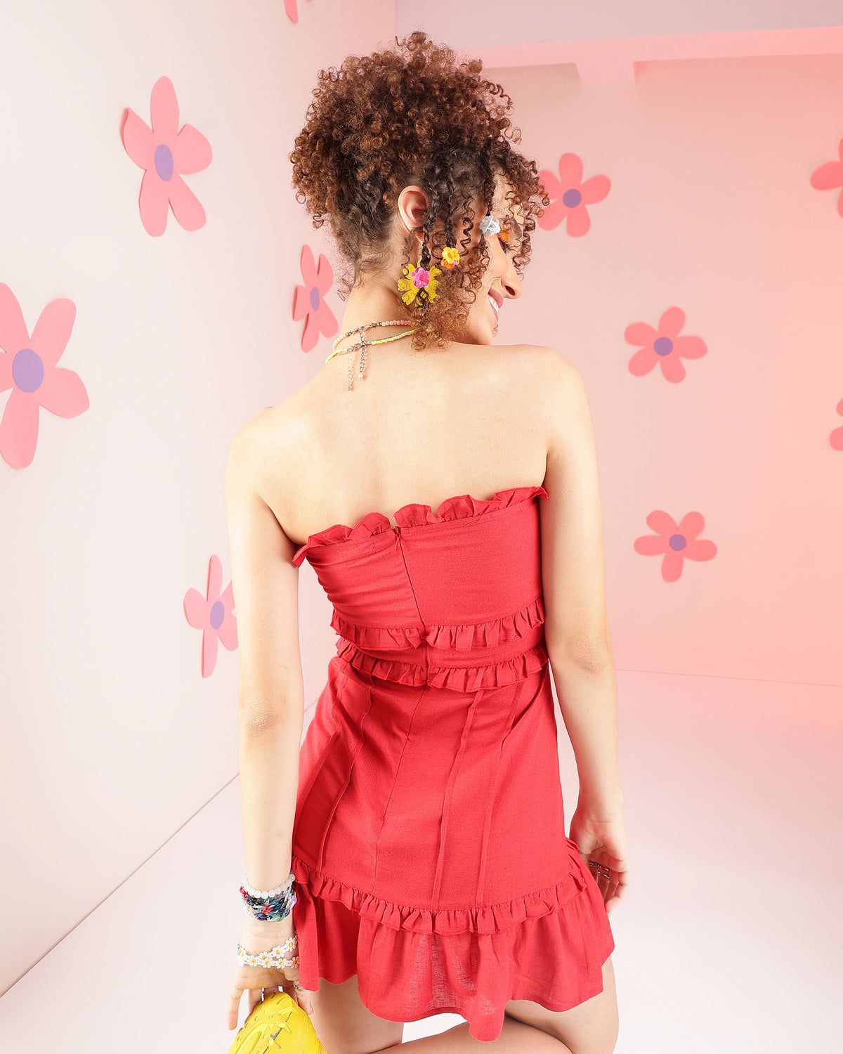 Women Tube Red Mini/Short Dress