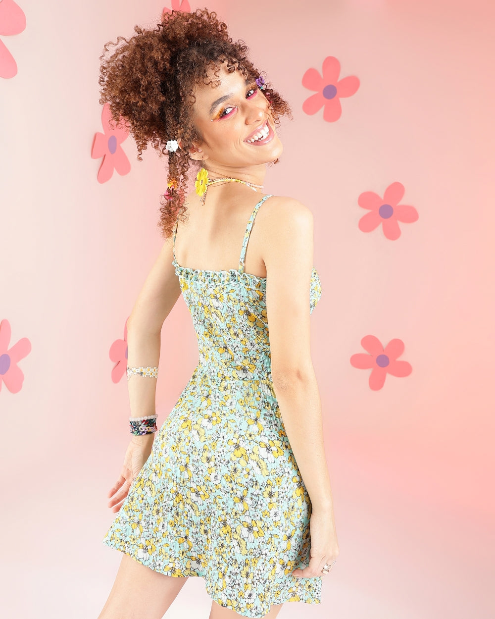Women A-line Multicolor Above Knee/Mid Thigh Length Dress