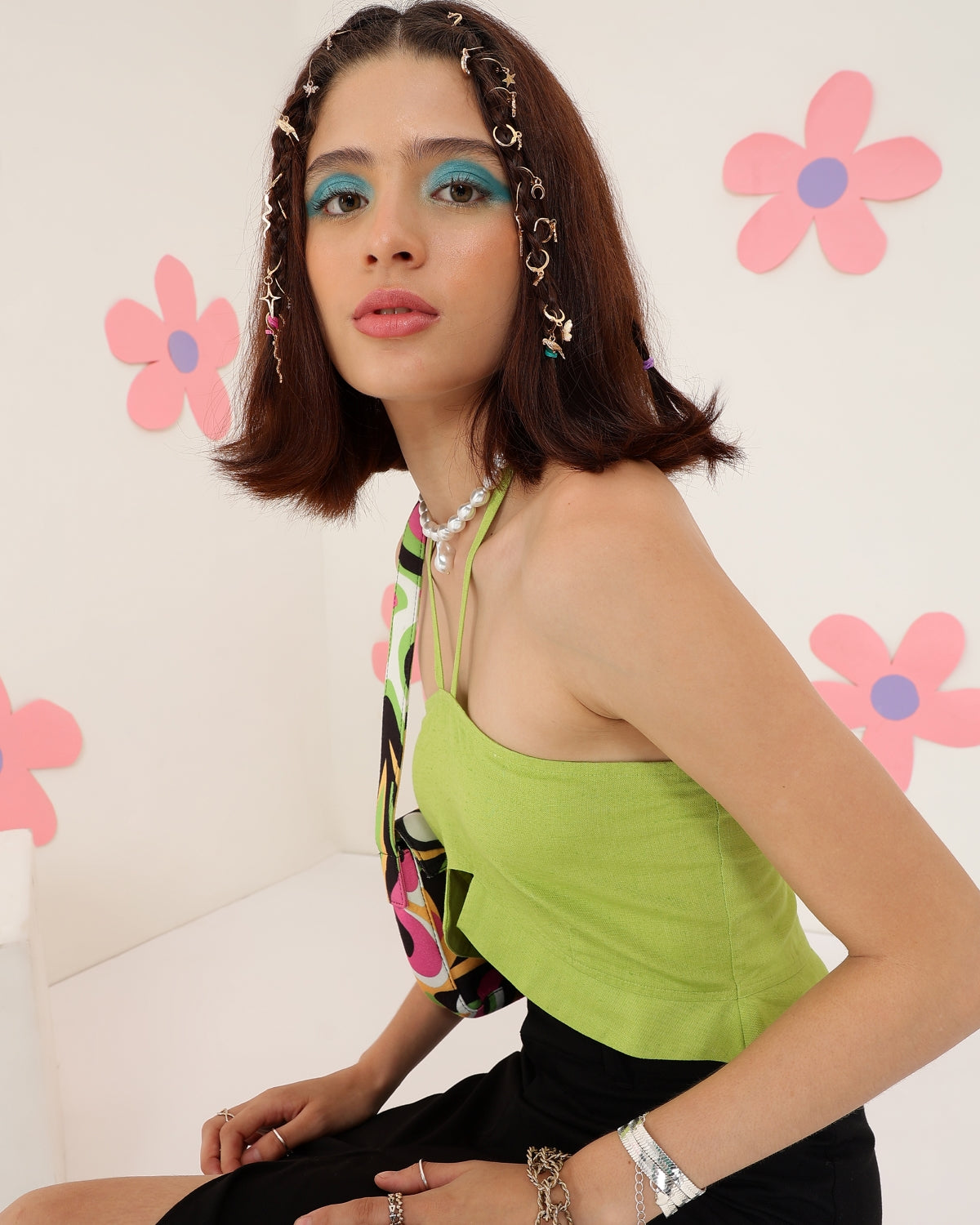 Casual Sleeveless Solid Women Light Green Top