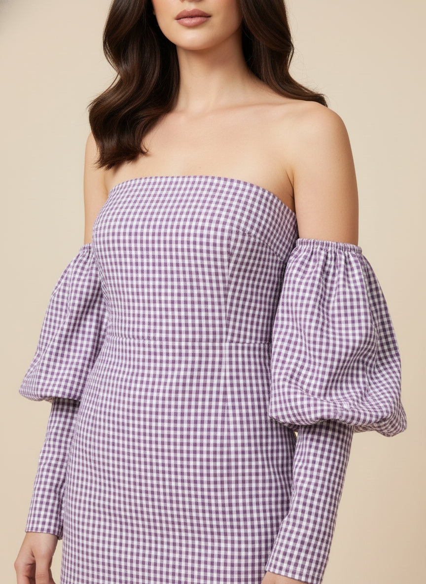 Women Bodycon Purple Mini/Short Dress