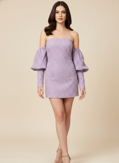 Women Bodycon Purple Mini/Short Dress