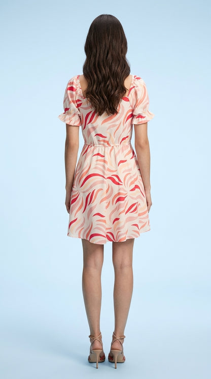 Women A-line Pink Mini/Short Dress