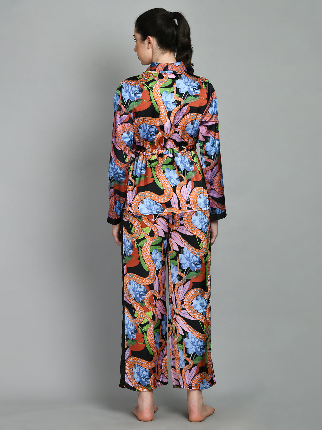 Women Shirt & Pyjama set Multicolor Printed